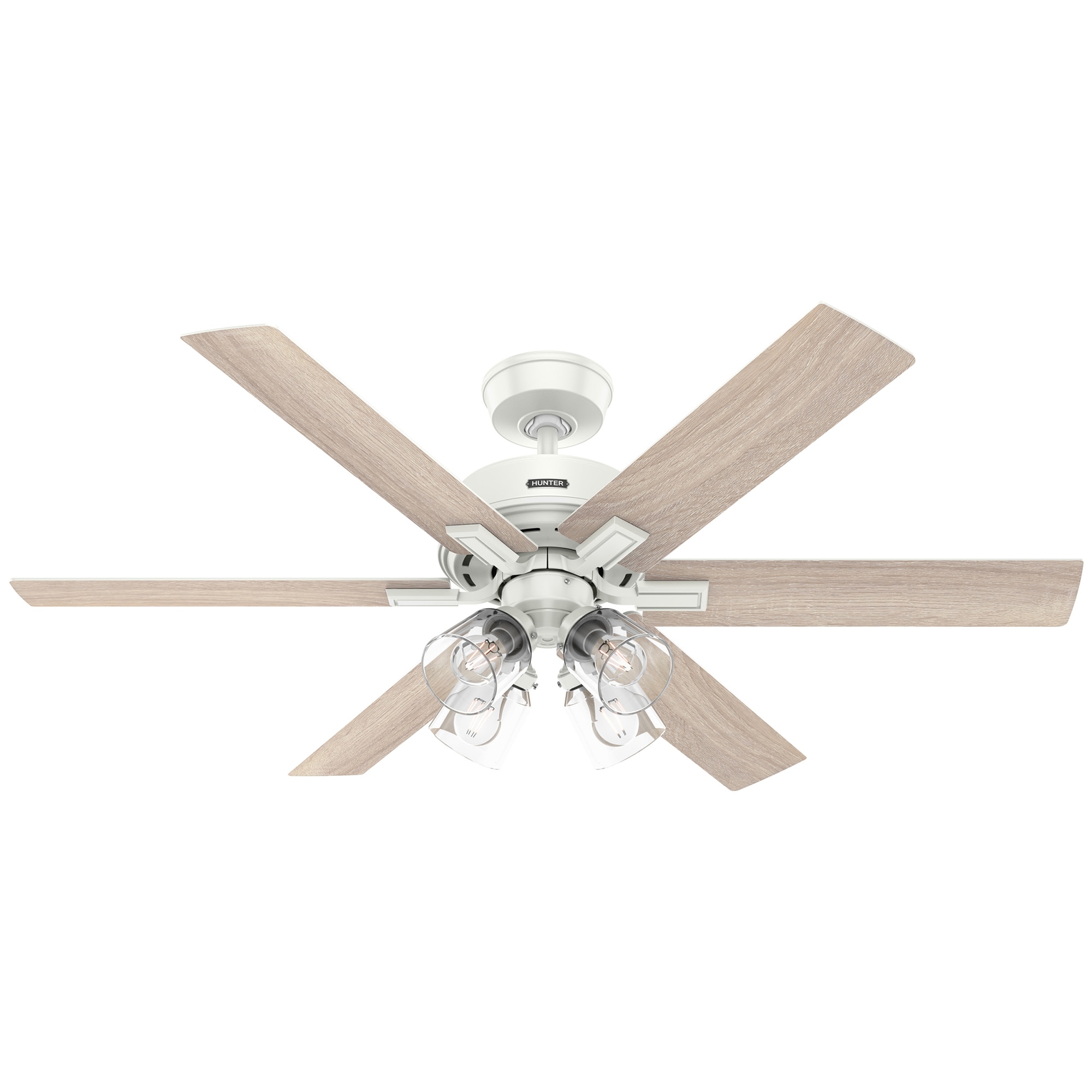 Hunter 52 in. Fonthill Energy Star HunterExpress Ceiling Fan with LED Light Kit & Handheld Remote - Brushed Nickel, Brushed Nickel, hires