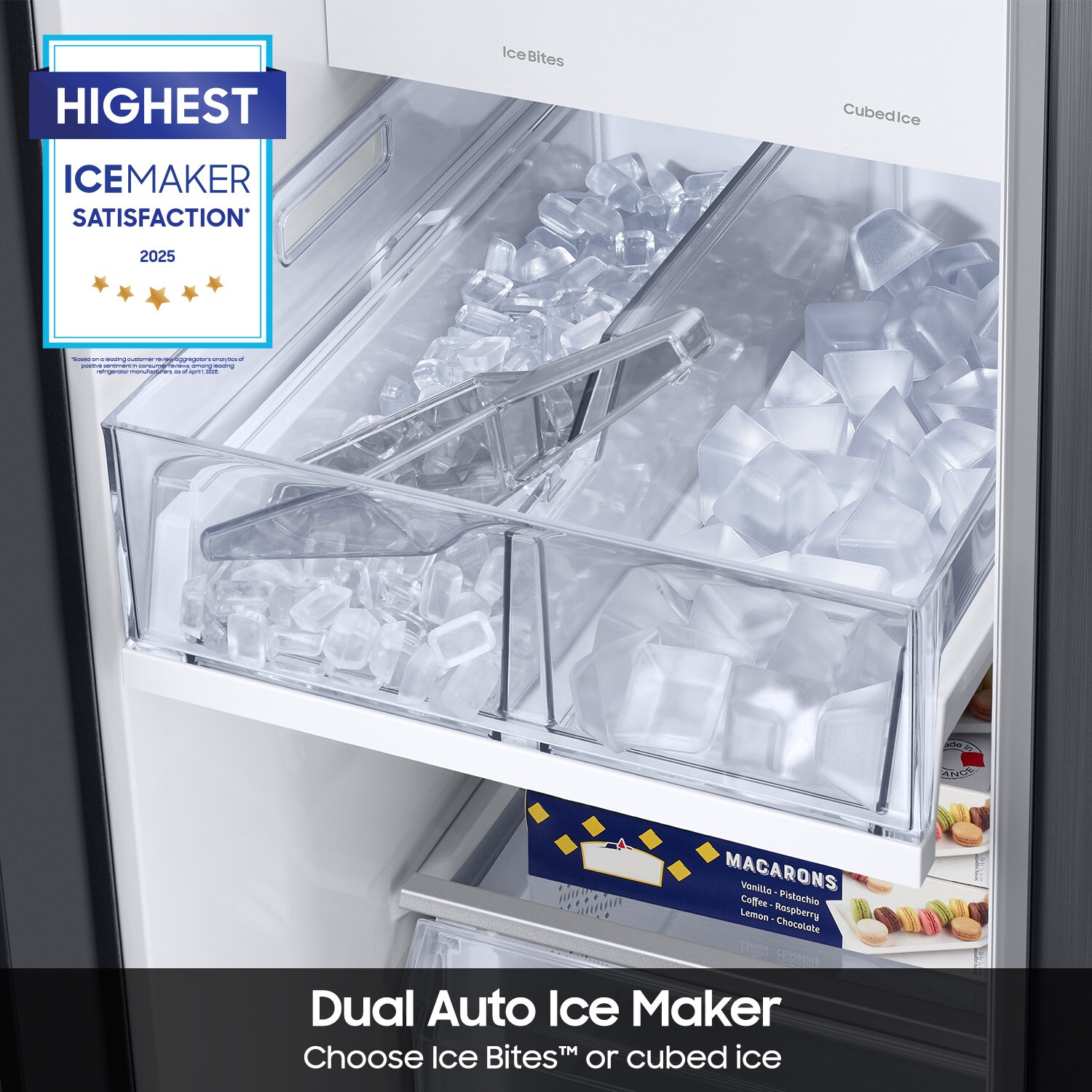 Samsung Bespoke 36 in. 22.6 cu. ft. Smart Counter Depth Side-by-Side Refrigerator with Internal Water Dispenser - Stainless Steel, Stainless Steel, hires