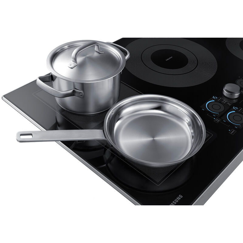 Samsung 36 in. 5-Burner Smart Induction Cooktop with Simmer Burner & Power Burner - Stainless Steel, , hires