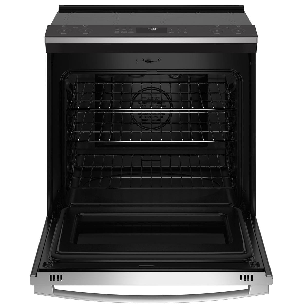 GE Profile 30 in. 5.3 cu. ft. Smart Air-Fry True European Convection Slide-in Electric Range with 5 Induction Burners - Fingerprint Resistant Stainless, , hires