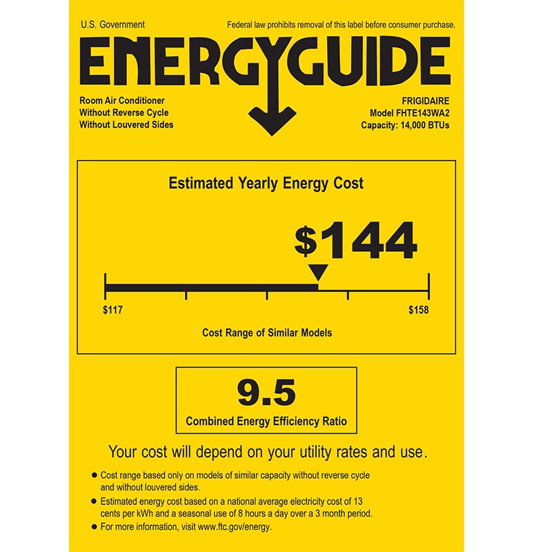 Frigidaire 14,000 BTU Heat/Cool ThroughtheWall Air Conditioner with 3