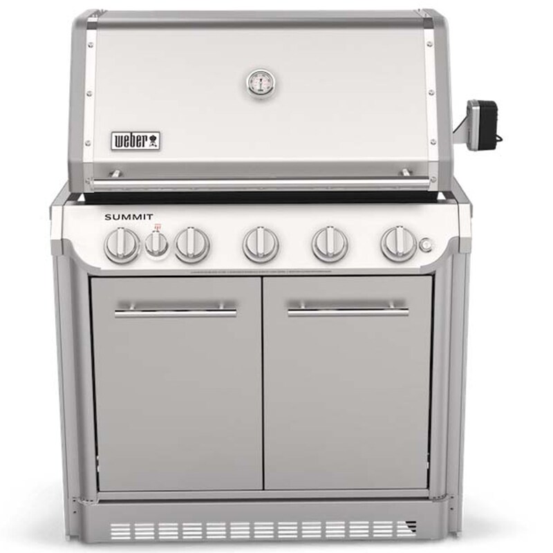 Weber Summit SB38 S Series 5-Burner Built-In Natural Gas Grill with Rotisserie & Smoker Box - Stainless Steel, , hires