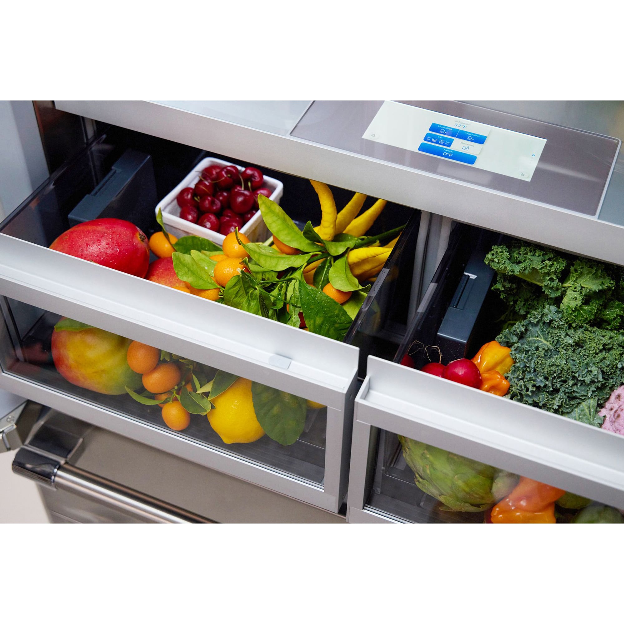 Thermador Freedom Collection 48 in. Built-In 27.7 cu. ft. Smart Counter Depth 6-Door French Door Refrigerator with Internal Water Dispenser and Professional handles - Stainless Steel, Stainless Steel, hires