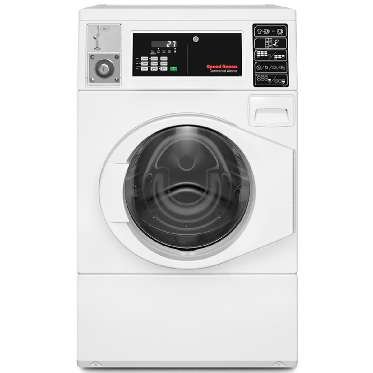 Speed Queen FV6 27 in. 3.4 cu. ft. Commercial Front Load Washer - White, , hires