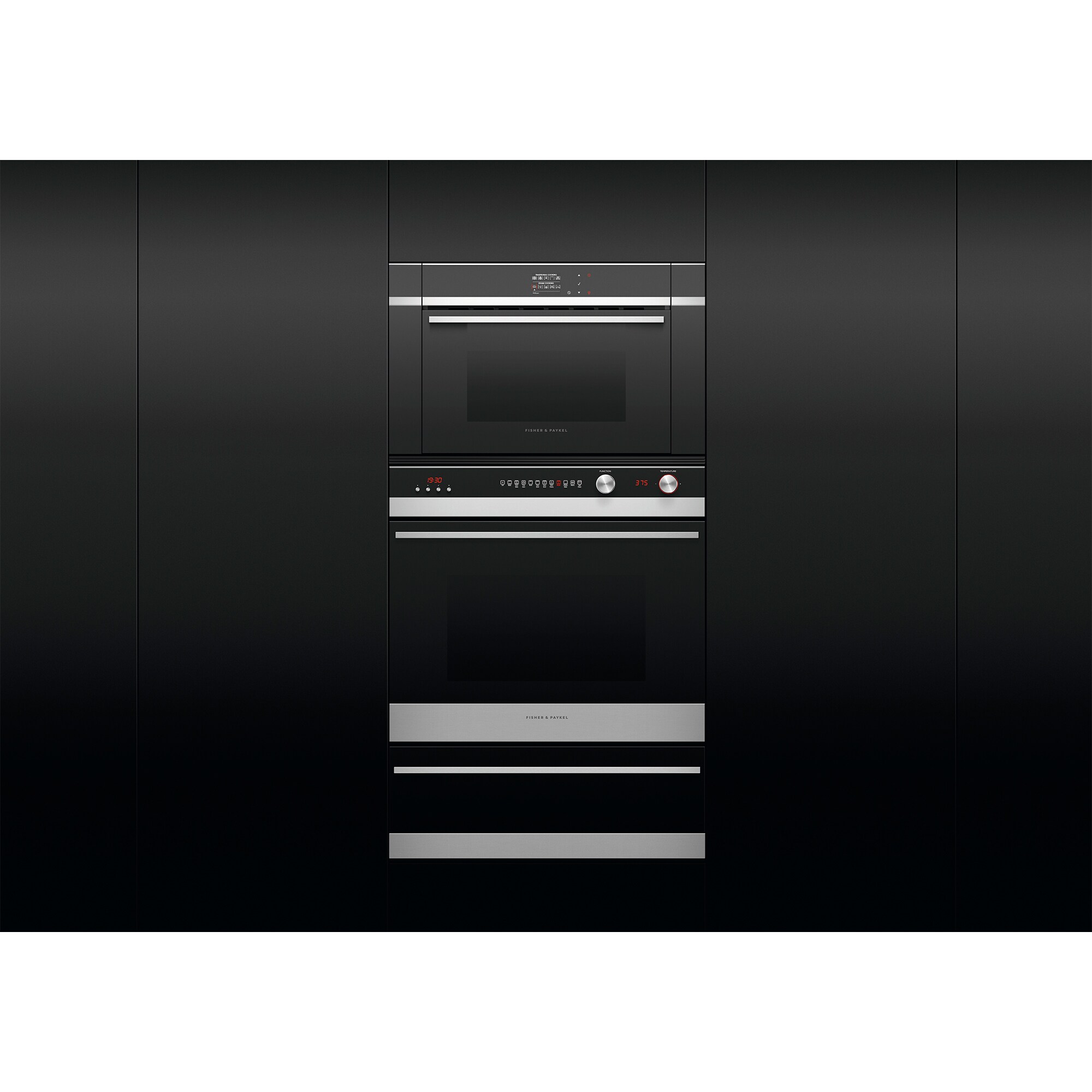 Fisher & Paykel Series 9 24 in. 1.3 cu. ft. Steam Electric Single Wall Oven with True European Convection - Stainless Steel, , hires