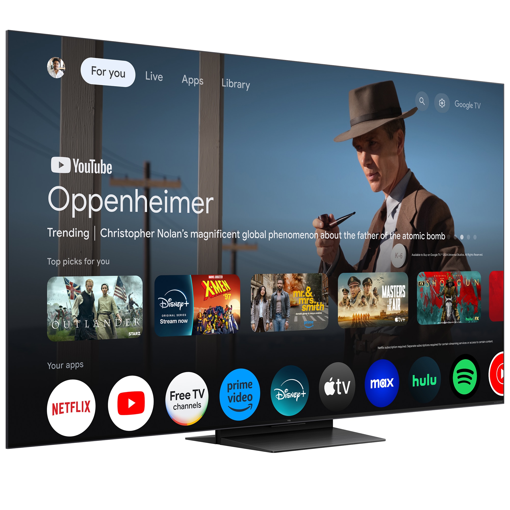 TCL - 55" Class QM7K QLED Mini-LED 4K UHD Smart Google TV, , hires