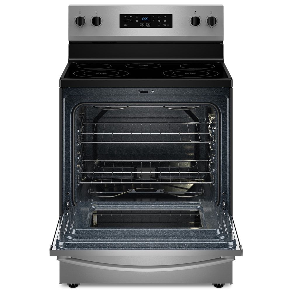 Whirlpool 30 in. 5.3 cu. ft. Electric Range with Radiant Burners - Fingerprint Resistant Stainless, Fingerprint Resistant Stainless, hires
