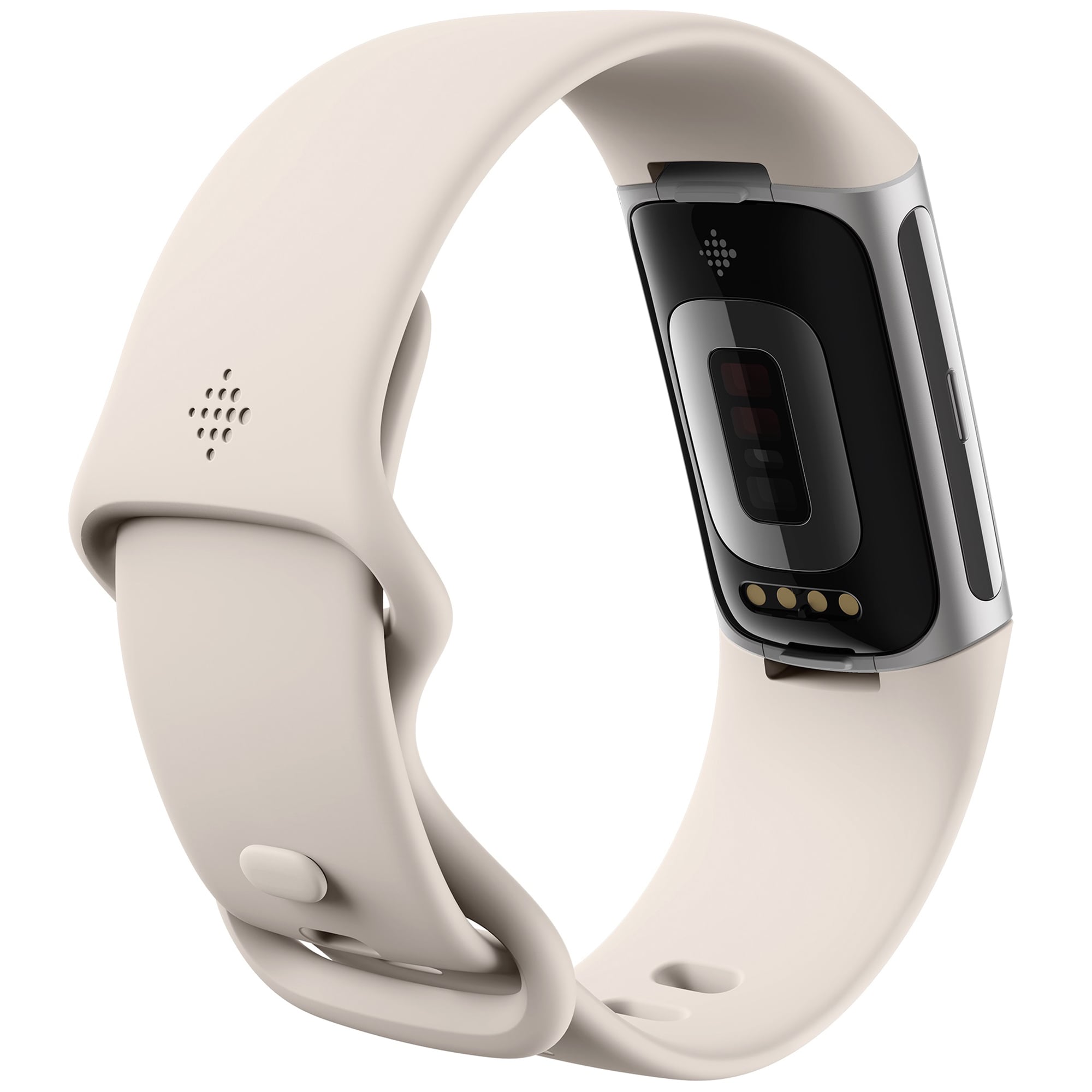 Fitbit Charge 6 Advanced Fitness & Health Tracker - Porcelain / Silver Aluminum, , hires