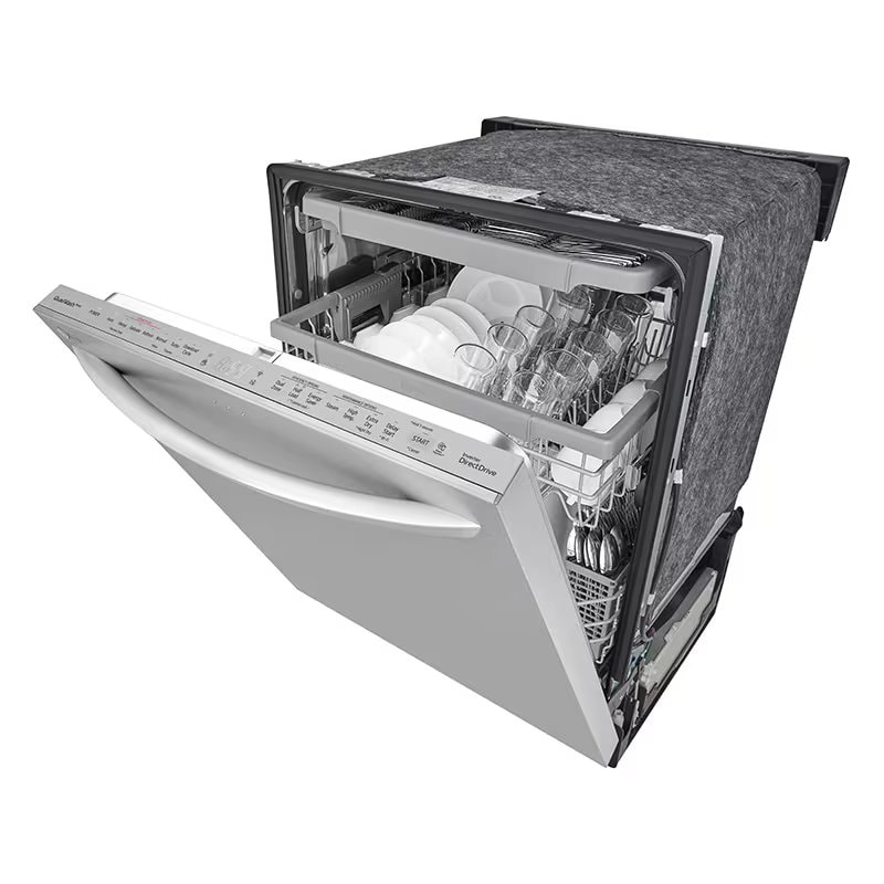 LG 24 in. Top Control Smart Dishwasher with 46 dBa Sound Level & Dynamic Dry - Stainless Steel, Stainless Steel, hires