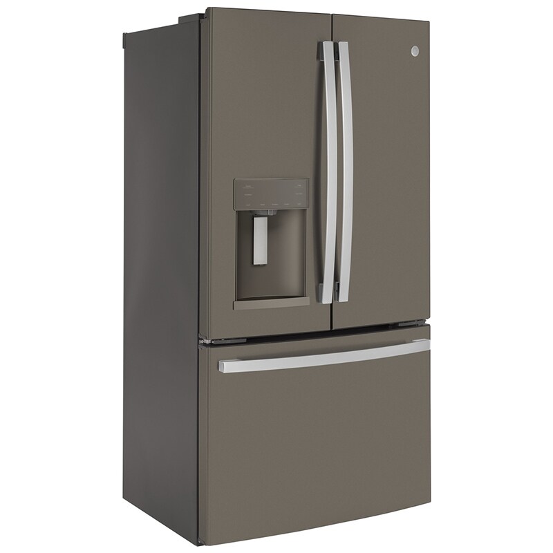 GE 36 in. 22.1 cu. ft. Counter Depth French Door Refrigerator with Ice & Water Dispenser - Fingerprint Resistant Slate, Slate, hires