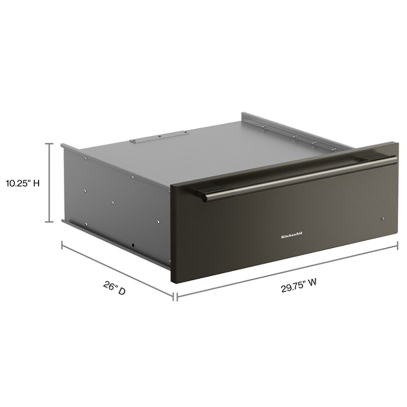KitchenAid 30 in. 1.5 cu. ft. Warming Drawer with Humidity Control - Black Ore, , hires