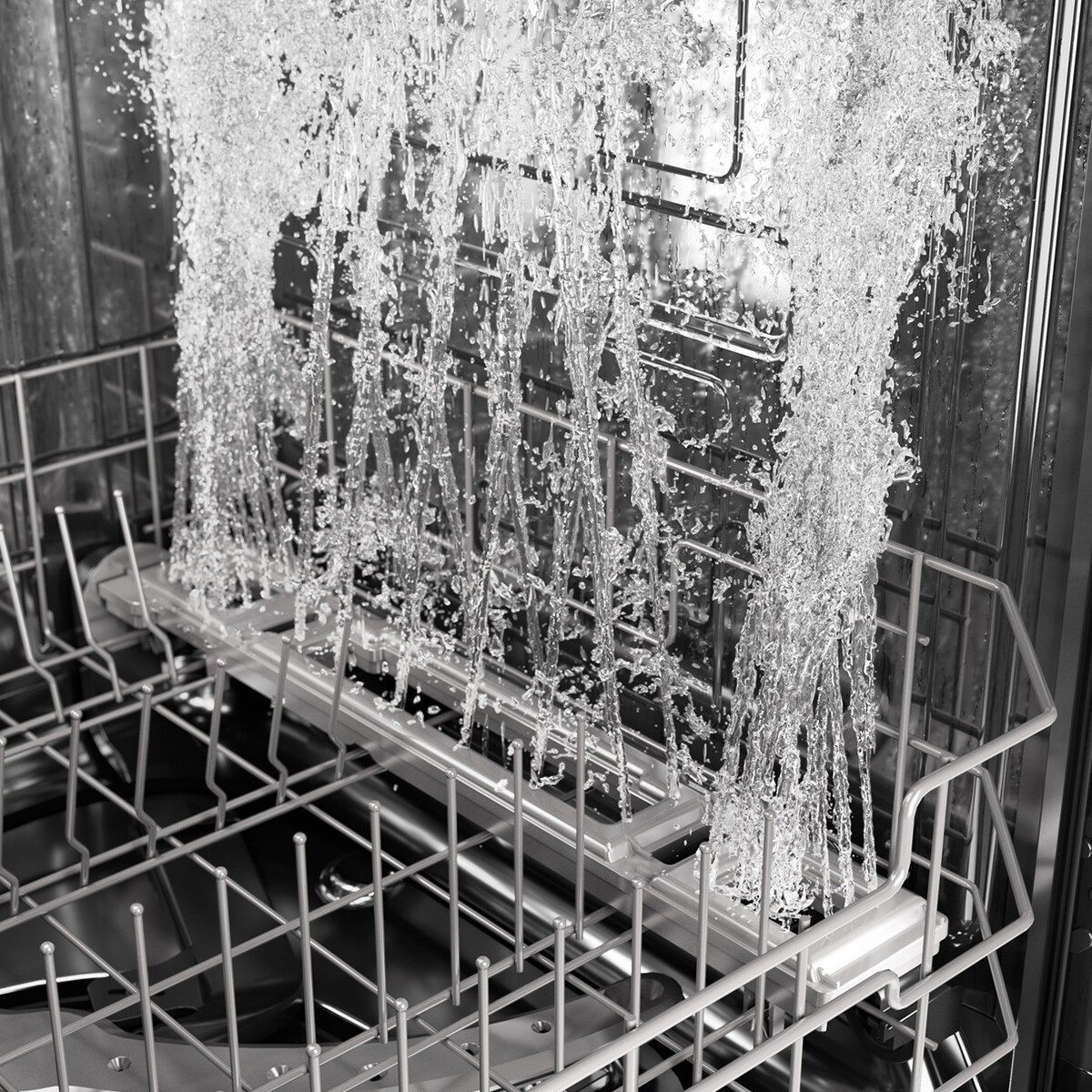 GE Profile 24 in. Top Control Flush-Mount Smart Dishwasher with 39 dBa Sound Level, 3rd-Rack & Twin Turbo Dry Boost - Fingerprint Resistant Stainless, , hires