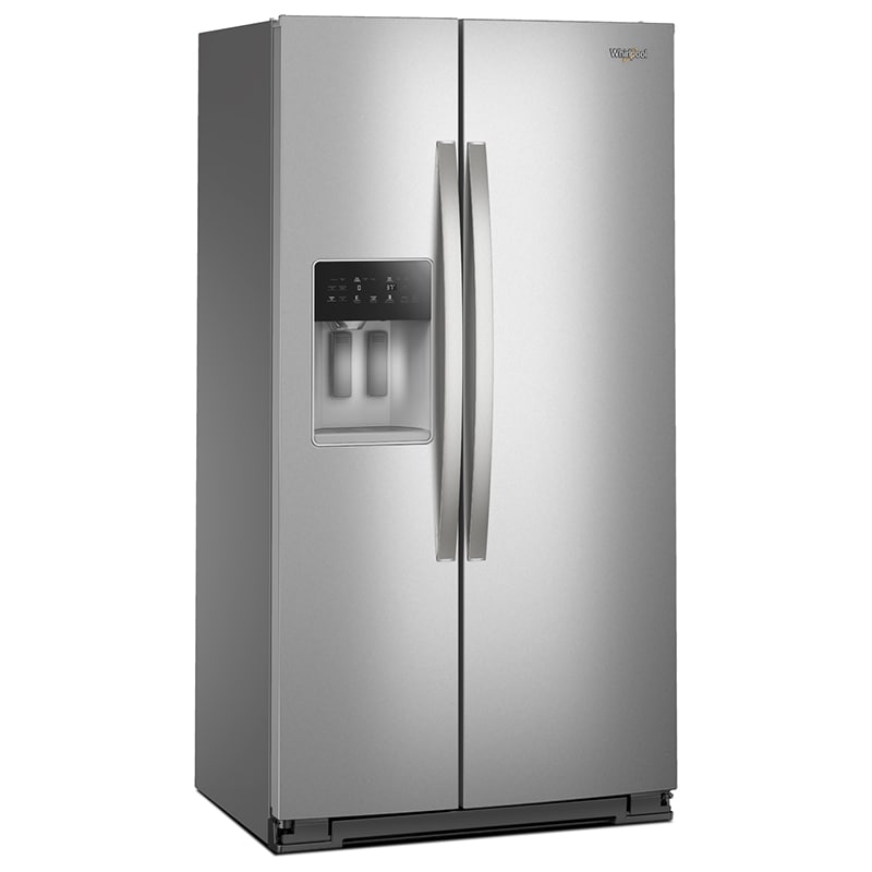 Whirlpool 36 in. 20.8 cu. ft. Counter Depth Side-by-Side Refrigerator with Ice & Water Dispenser - Fingerprint Resistant Stainless Steel, Stainless Steel, hires