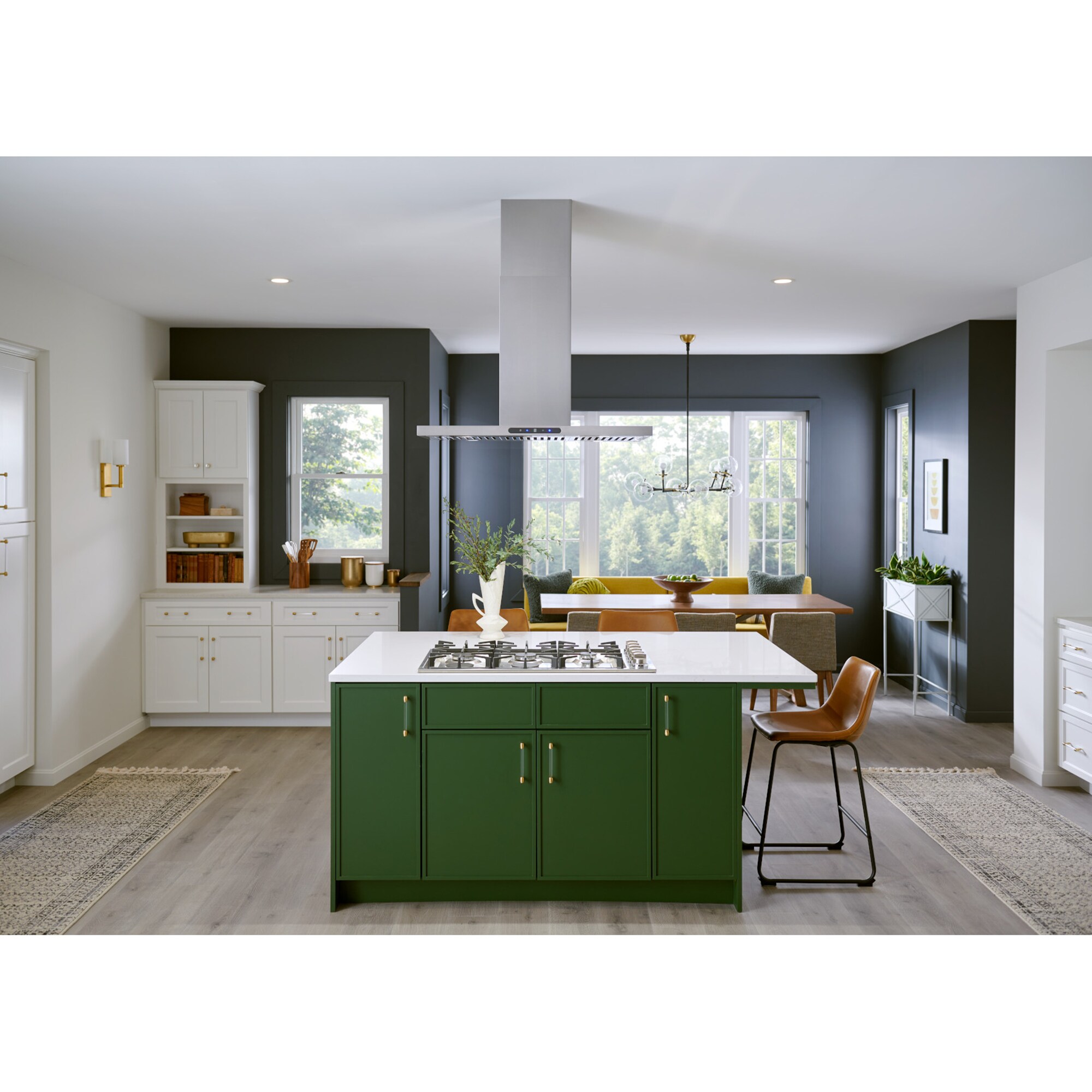 Broan Elite EIT1 Series 36 in. Convertible Chimney Style Range Hood with 640 CFM, 4 Fan Speeds & 4 LED Lights - Stainless Steel, , hires