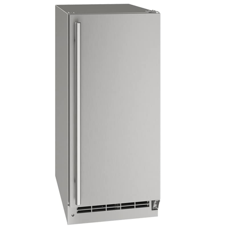 U-Line Outdoor Collection Series 15 in. Built-In Undercounter Outdoor Ice Maker with 25 lb. Ice Storage, Auto-Defrost & Digital Control - Stainless Steel, , hires