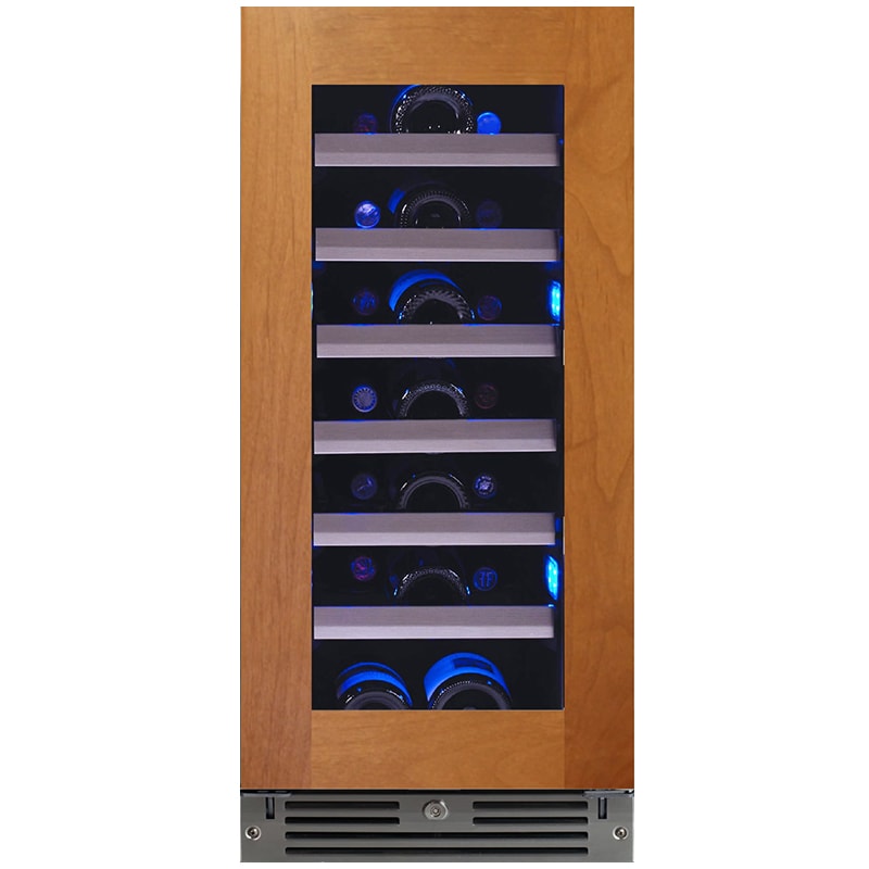 XO 15 in. Undercounter Wine Cooler with Metal Racks, Single Temperature Zone & 34 Bottle Capacity - Custom Panel Ready, Custom Panel Required, hires