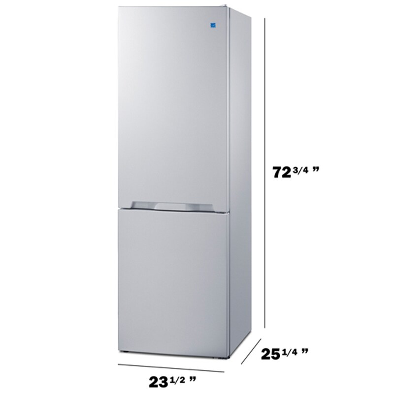 Summit 24 in. 11.7 cu. ft. Counter Depth Bottom Freezer Refrigerator - White, , hires
