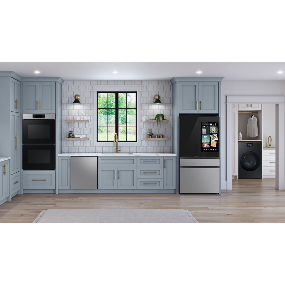 Samsung Bespoke 24 in. Top Control Smart Dishwasher with 38 dBA Sound Level, 3rd-Rack, Smart Dry with AutoRelease Door - Fingerprint Resistant Stainless Steel, , hires