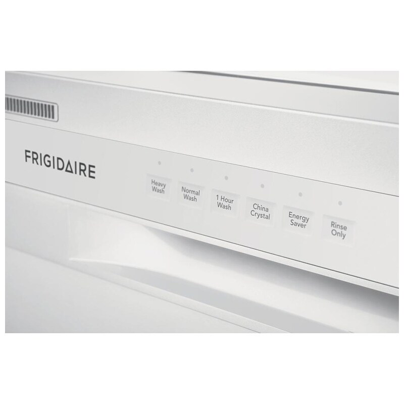 Frigidaire 24 in. Front Control Dishwasher with 52 dBa Sound Level & Pocket - White, White, hires