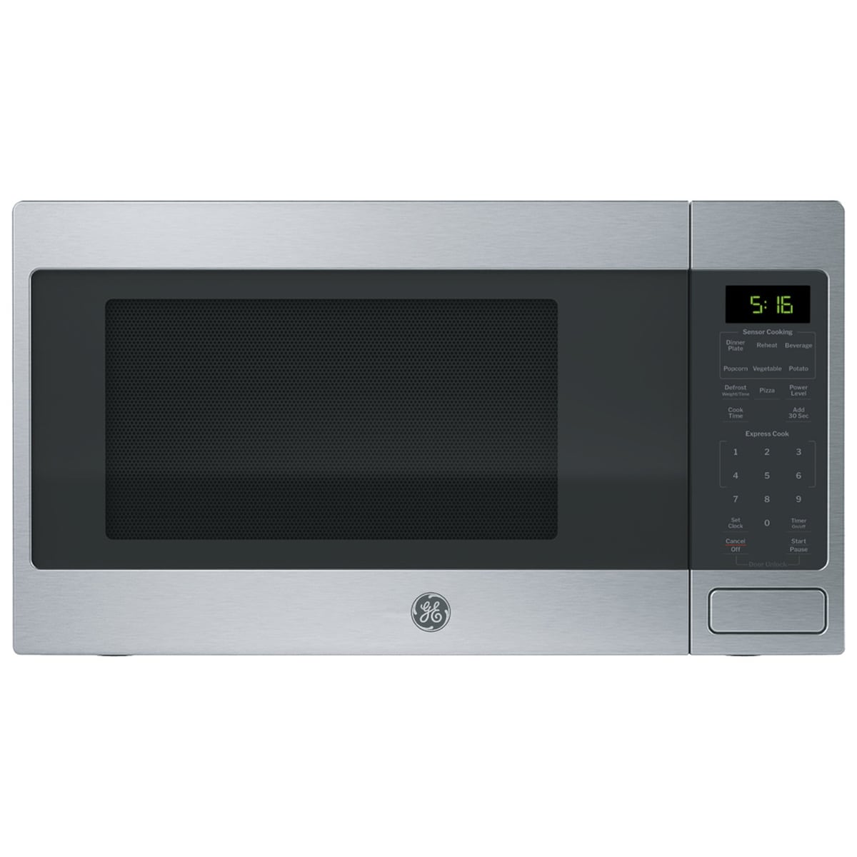 GE 22 in. 1.6 cu. ft. 1150W Countertop Microwave with Sensor Cooking - Stainless Steel, Stainless Steel, hires