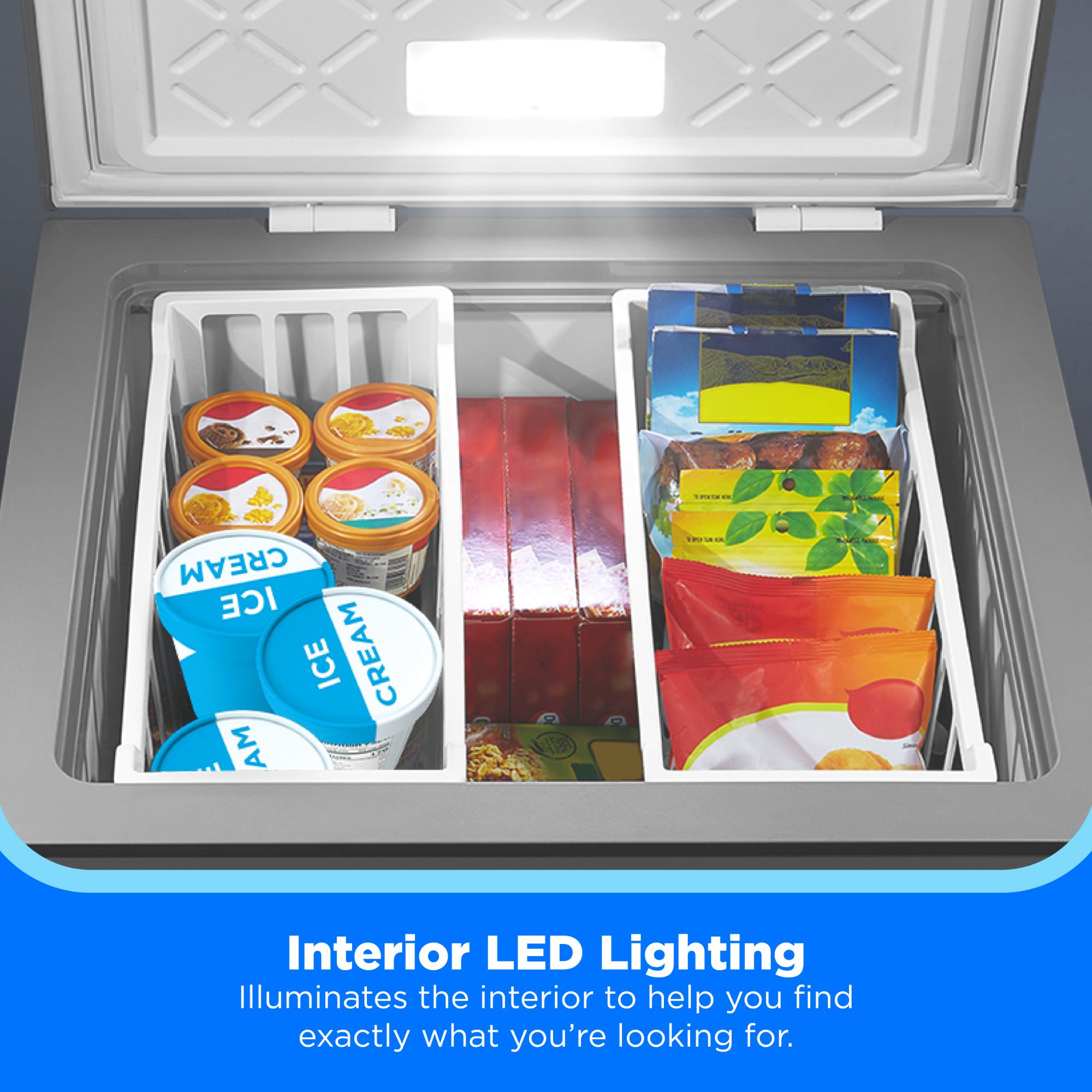 Midea 24 in. 5.0 cu. ft. Garage-Ready Compact Chest Freezer - White, , hires