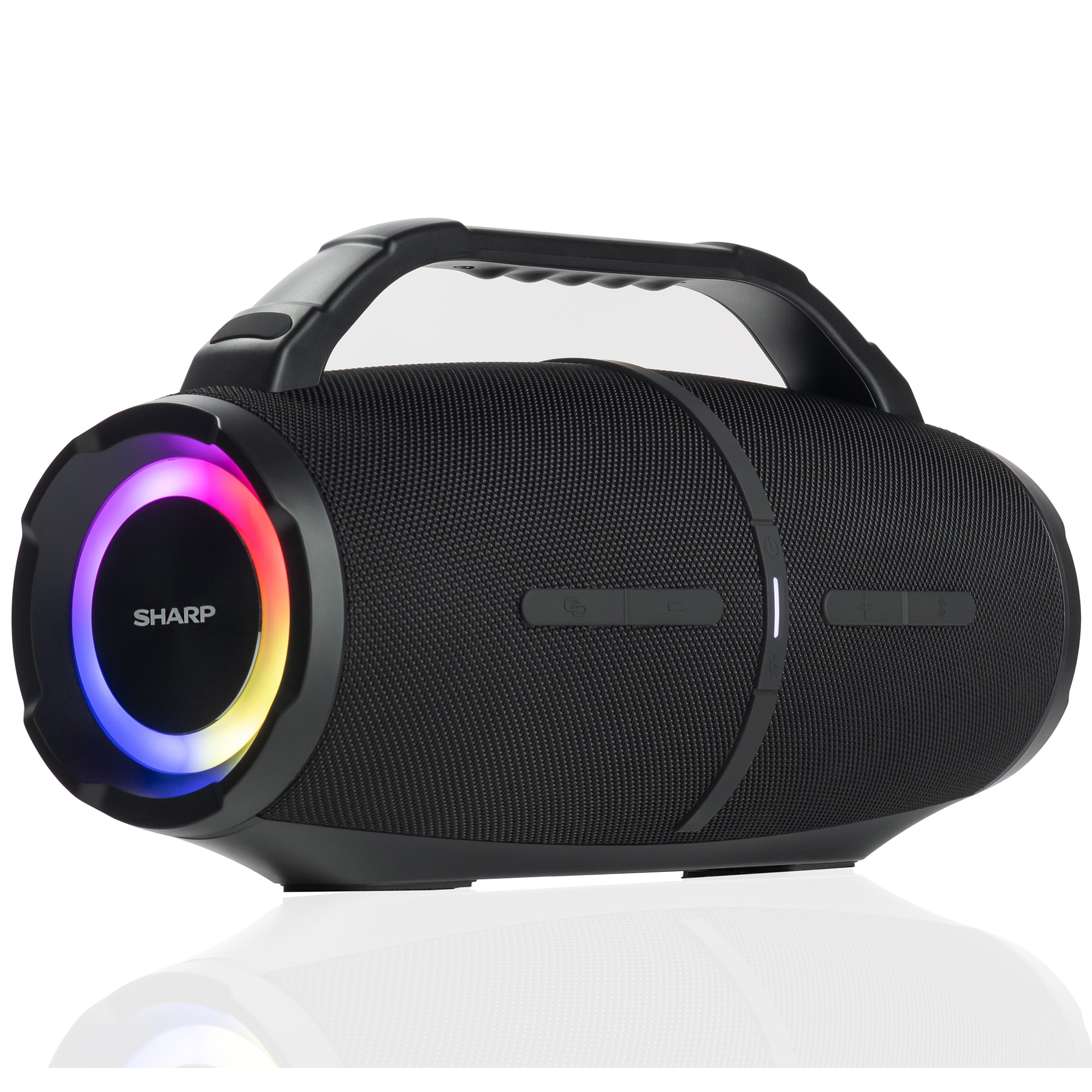 Sharp Portable Rechargeable Waterproof Bluetooth Speaker - Black, , hires