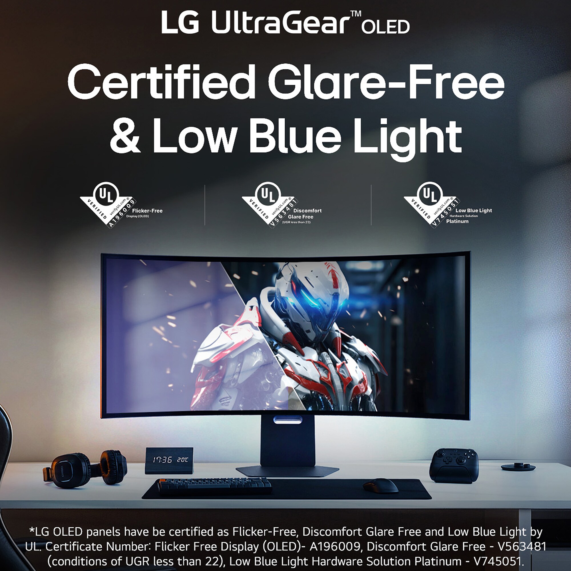 LG UltraGear 45 in. OLED Dual Mode (5K2K WUHD 165Hz, WFHD 330Hz) 0.03ms G-Sync/FreeSync Premium Pro Gaming Monitor - Black, , hires