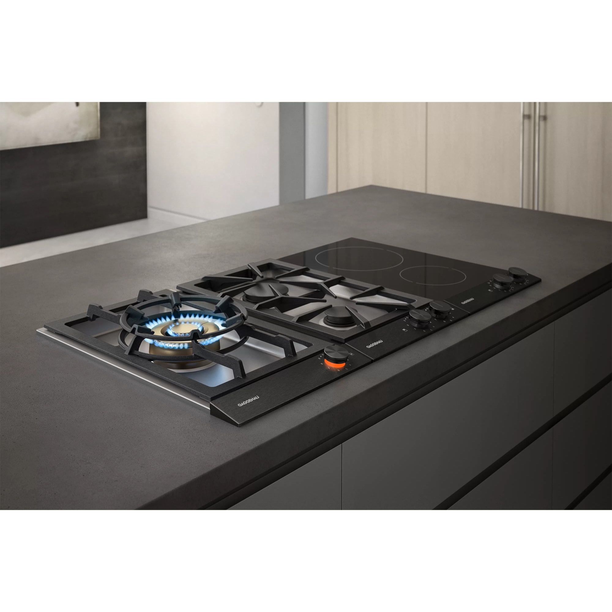 Gaggenau Vario 200 Series 12 in. 2-Burner Induction Cooktop with Power Burner - Black, , hires