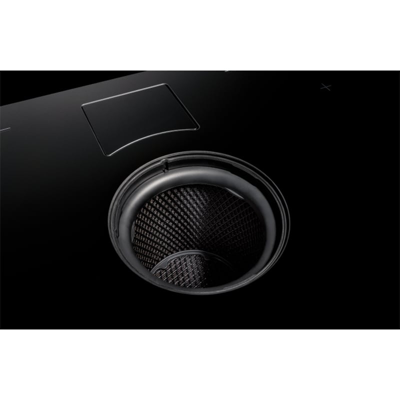 Bertazzoni 36 in. 4-Burner Induction Cooktop with Downdraft, Simmer Burner & Power Burner - Black Glass, , hires