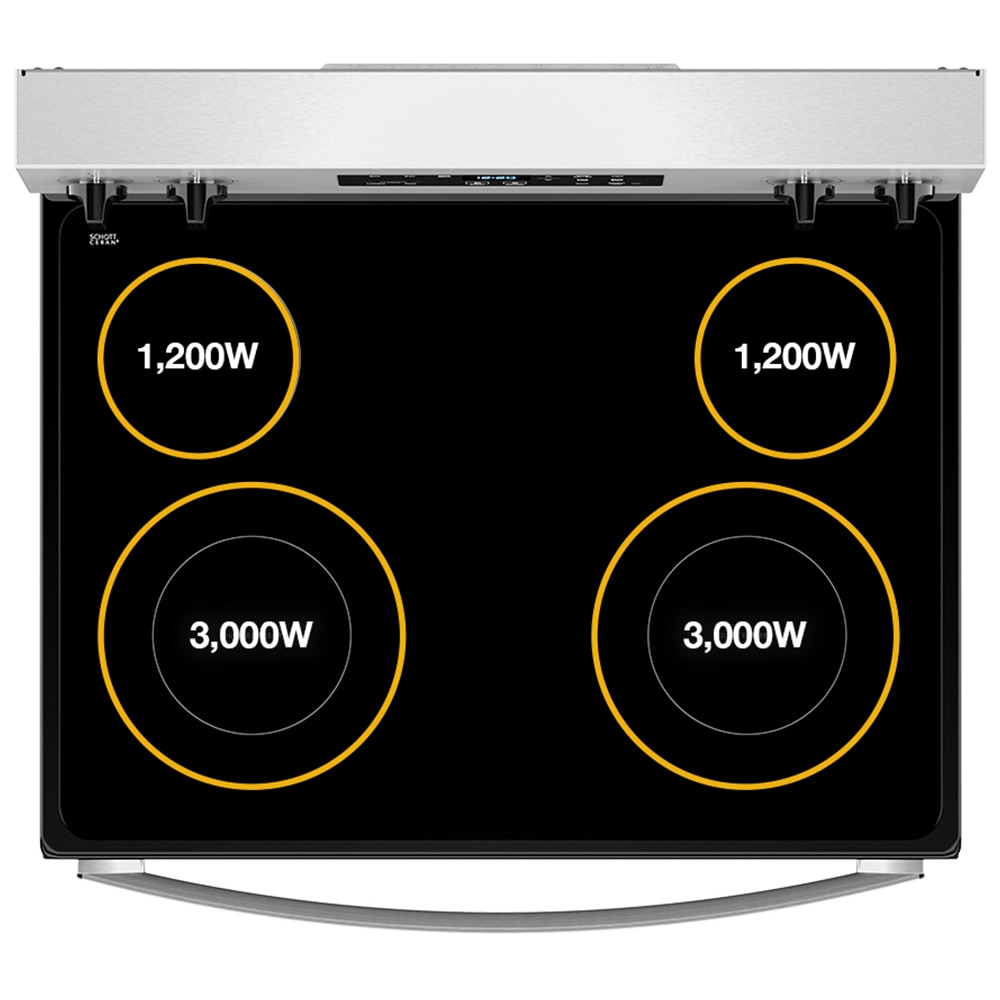 Whirlpool 30 in. 5.3 cu. ft. Electric Range with Radiant Burners - Stainless Steel, Stainless Steel, hires
