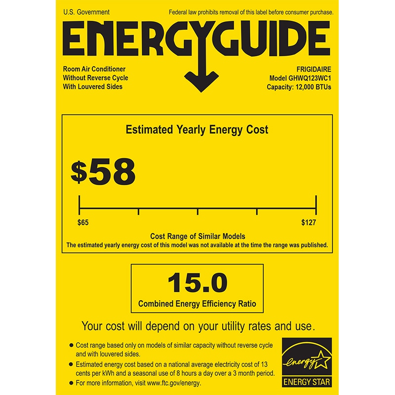 Frigidaire Gallery 12,000 BTU Smart Energy Star Window Air Conditioner with Inverter, 3 Fan Speeds & Sleep Mode - White, , hires