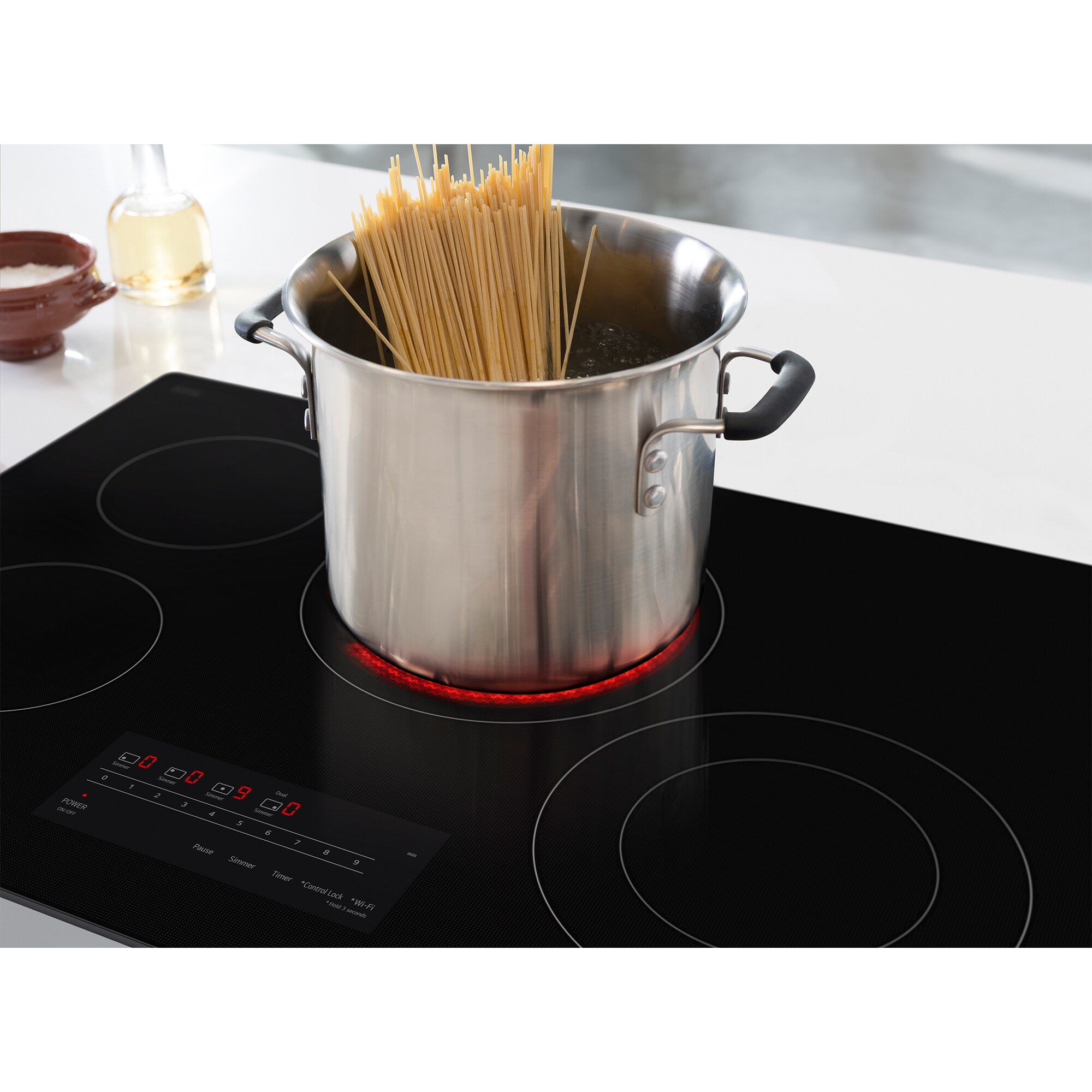 LG 30 in. 4-Burner Smart Electric Cooktop with Simmer Burner - Black, , hires