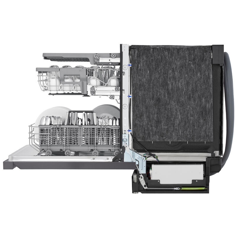 LG 24 in. Top Control Smart Dishwasher with 46 dBa Sound Level, 3rd-Rack, Dynamic Heat Dry & Pocket - PrintProof Black Stainless Steel, PrintProof Black Stainless Steel, hires