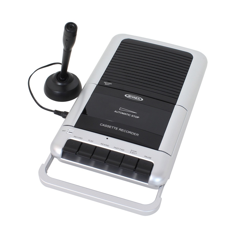 Jensen Standard Cassette Player and Recorder - Silver (MCR-100)