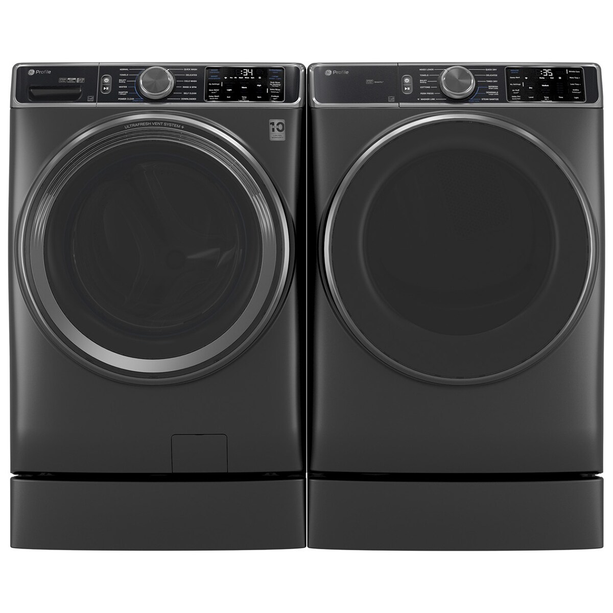 GE 28 in. 7.8 cu. ft. Smart Stackable Electric Dryer with Sensor Dry, Sanitize & Steam Cycle - Carbon Graphite, , hires