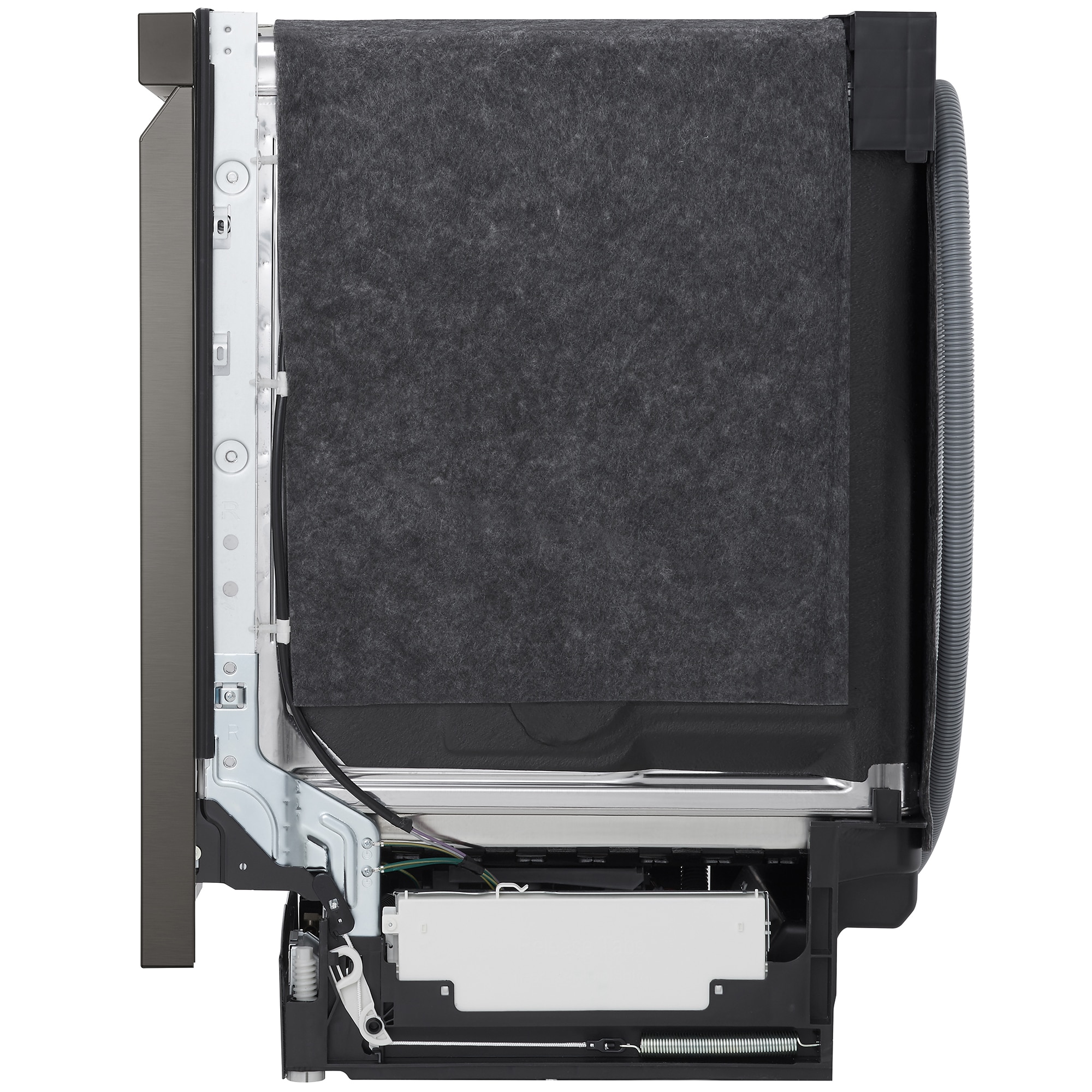 LG 24 in. Front Control Dishwasher with 48 dBa Sound Level, 3rd-Rack, Dynamic Dry & Pocket - Black Stainless, Black Stainless, hires