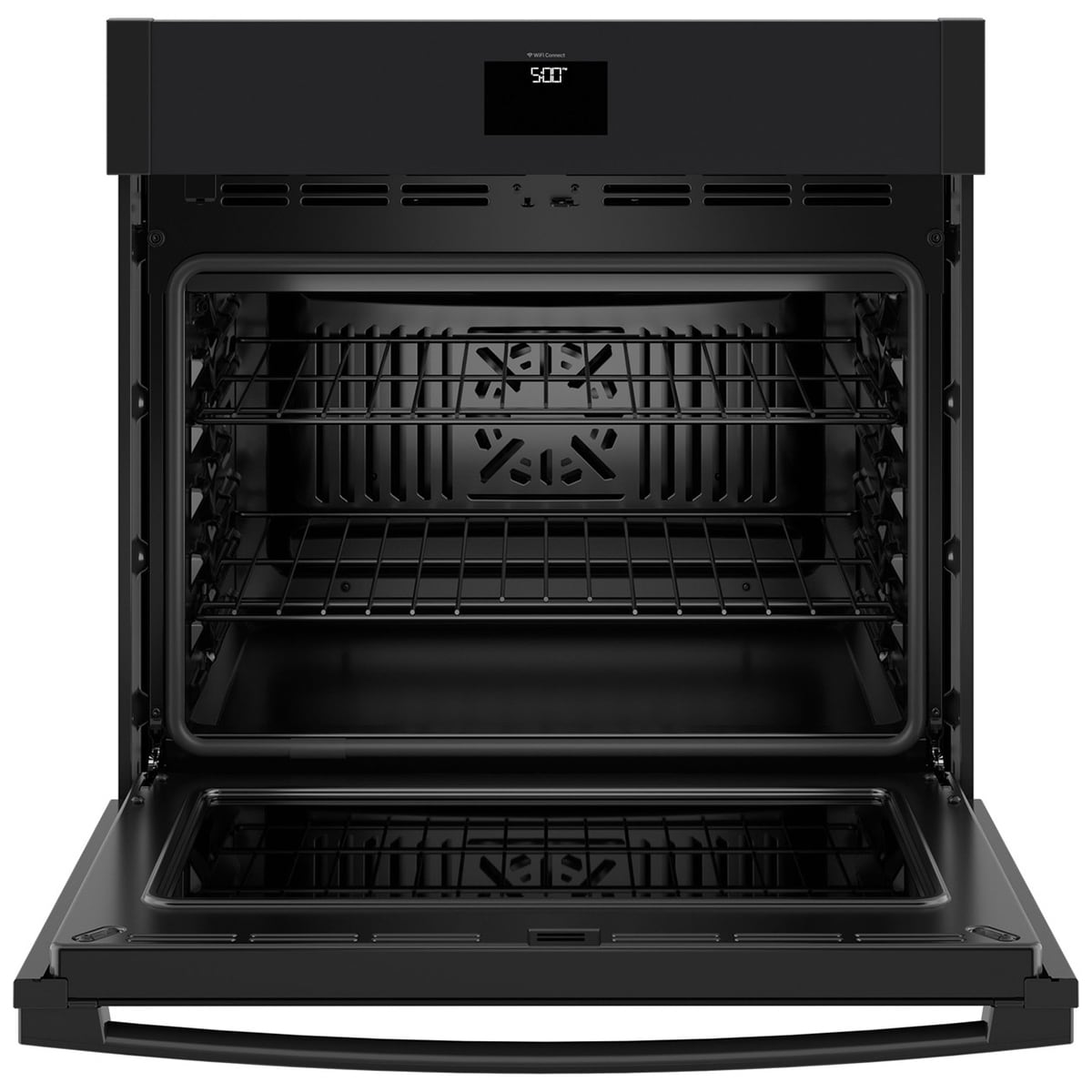 GE 30 in. 5 cu. ft. Smart Electric Single Wall Oven with True European Convection - Black, , hires