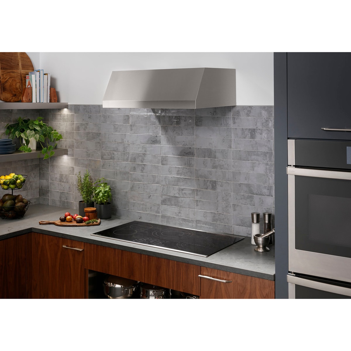 GE Profile 36 in. 5-Burner Smart Electric Cooktop with Simmer Burner & Power Burner - Black, , hires