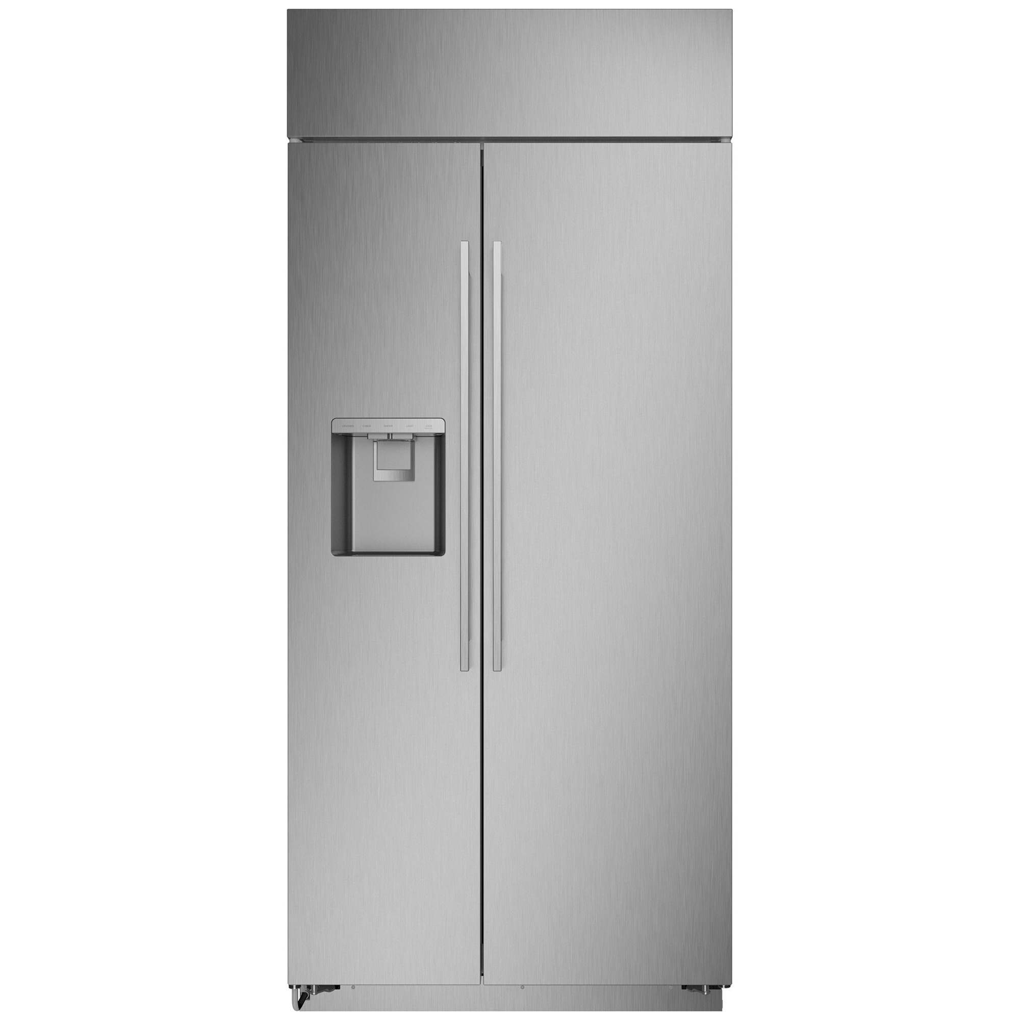 Monogram 36 in. 21.6 cu. ft. Built-In Smart Counter Depth Side by Side Refrigerator with Ice & Water Dispenser - Stainless Steel, , hires