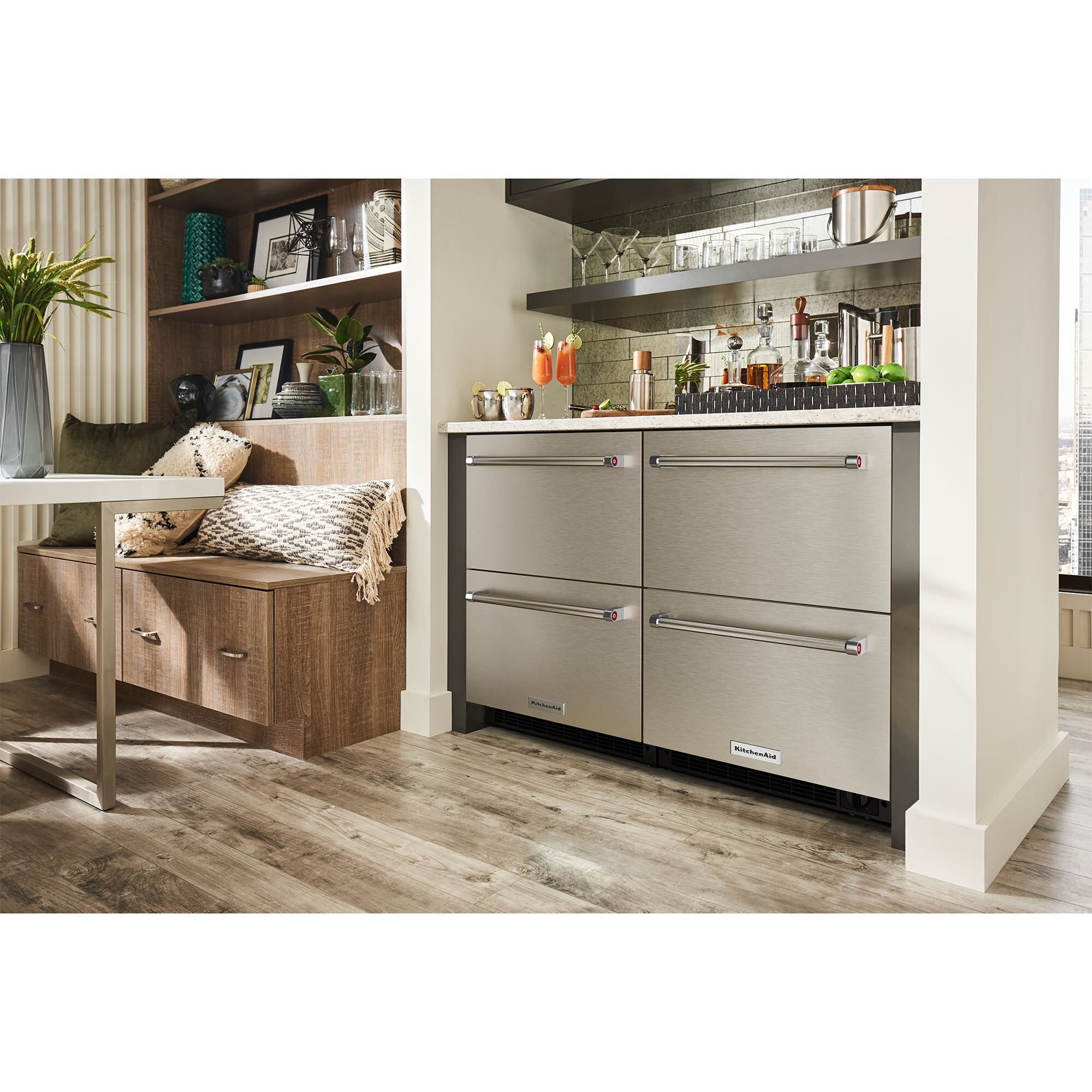 KitchenAid 24 in. 4.4 cu. ft. Double Refrigerator Drawers Stainless