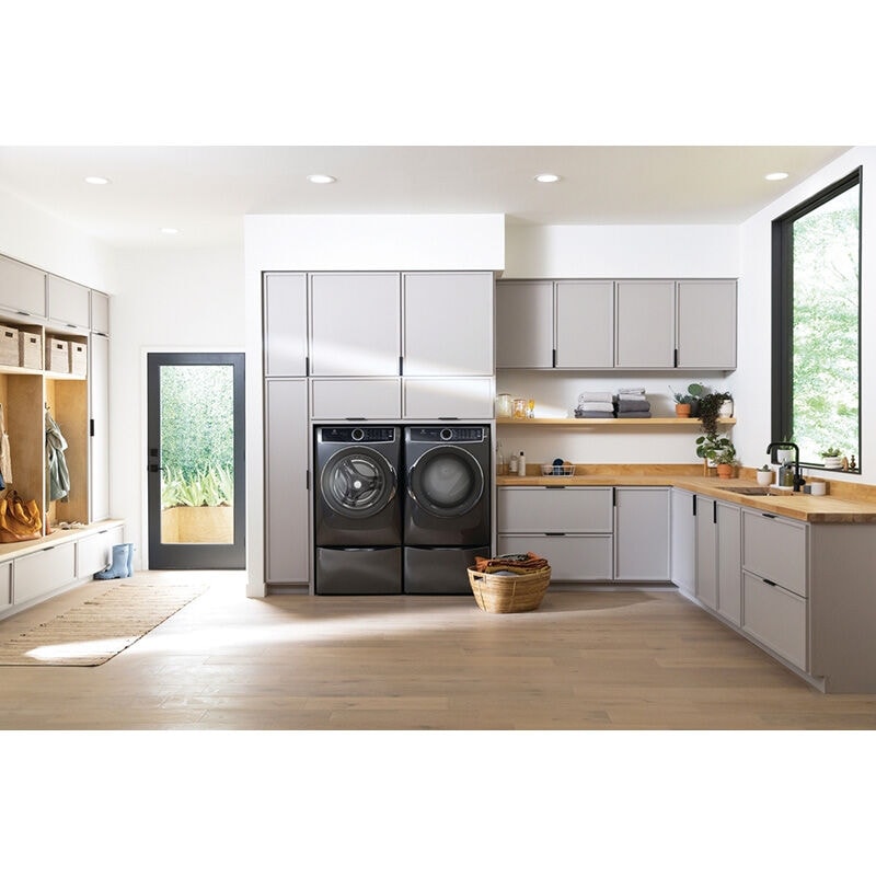 Electrolux 500 Series 27 in. 8.0 cu. ft. Stackable Electric Dryer with Predictive Dry, Instant Refresh, Perfect Steam & Sanitize Cycle - Titanium, Titanium, hires