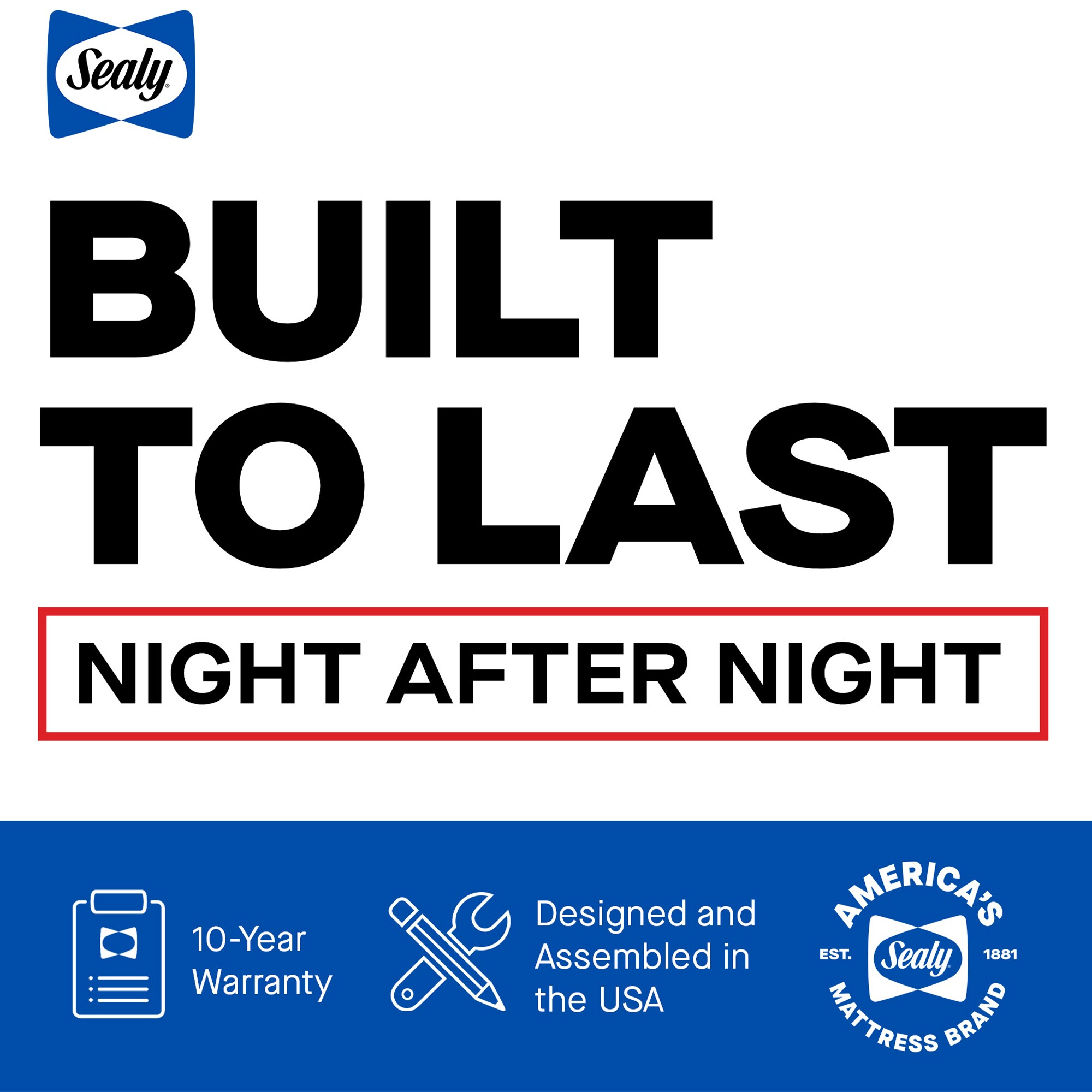 Sealy Brenham II Posturepedic Elite Plush Hybrid Full Size Mattress, , hires