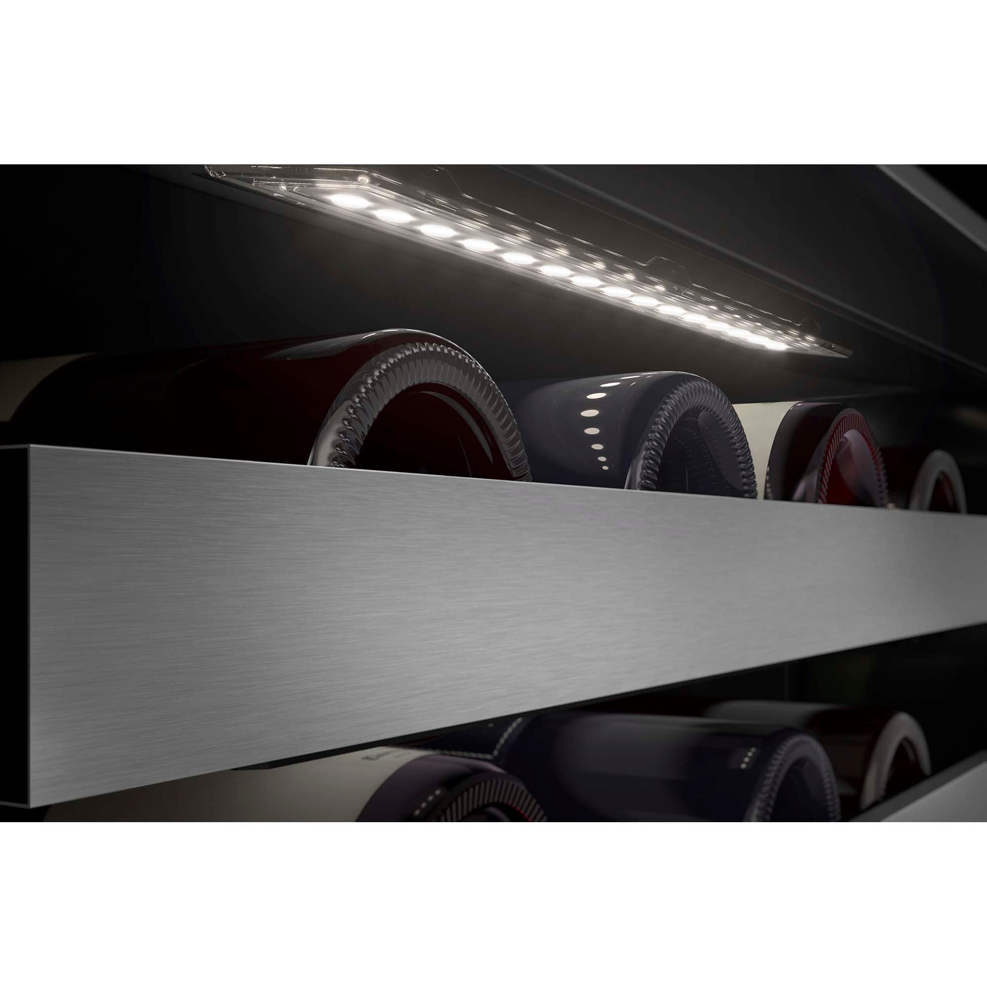 KitchenAid 24 in. Undercounter Wine Cooler with Metal Racks, Dual Temperature Zones & 46 Bottle Capacity - Black Stainless Steel, Black Stainless, hires