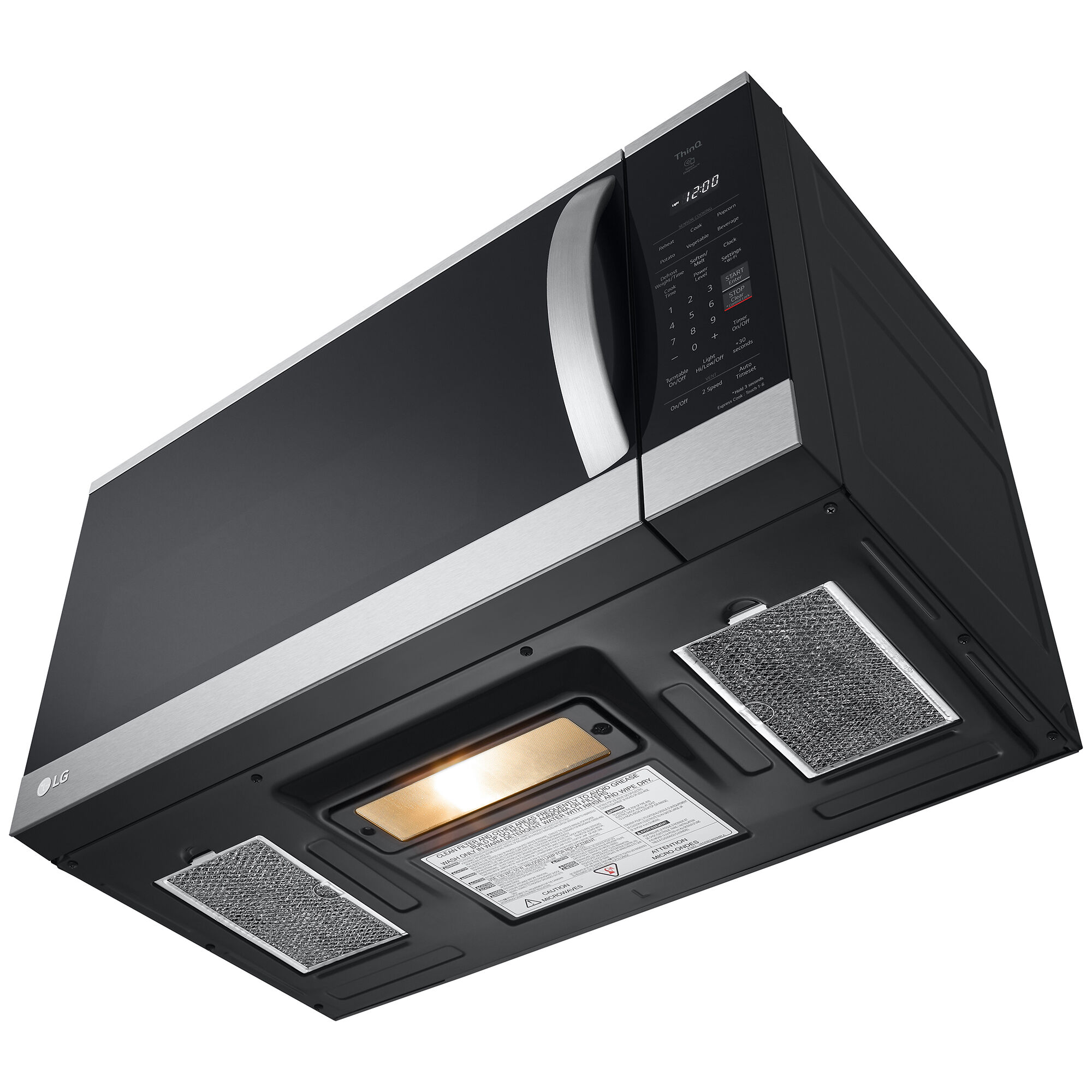 LG 30 in. 1.8 cu. ft. 1000W Smart Over-the-Range Microwave with 300 CFM & Sensor Cooking - PrintProof Stainless Steel, , hires