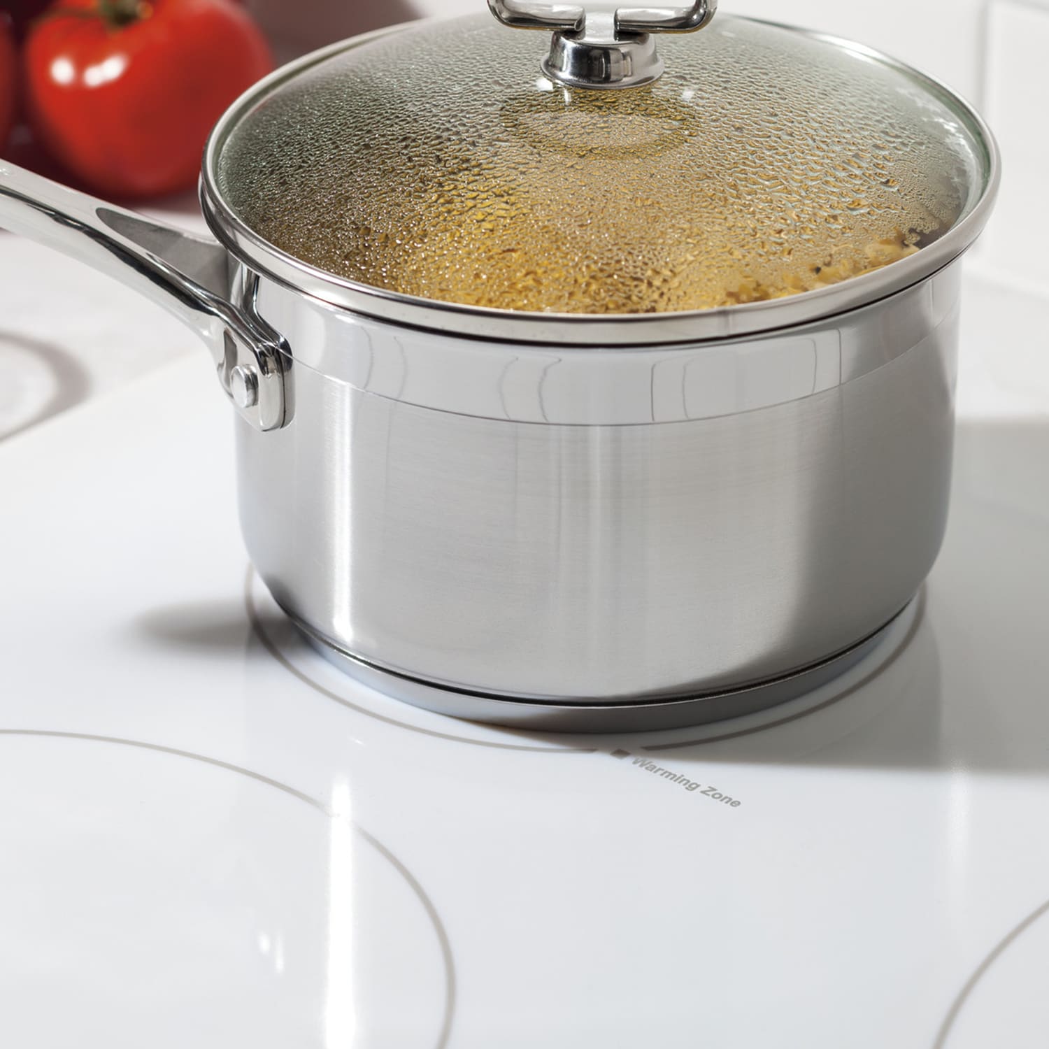 GE 36 in. 5-Burner Electric Cooktop with Simmer Burner & Power Burner - White, White, hires