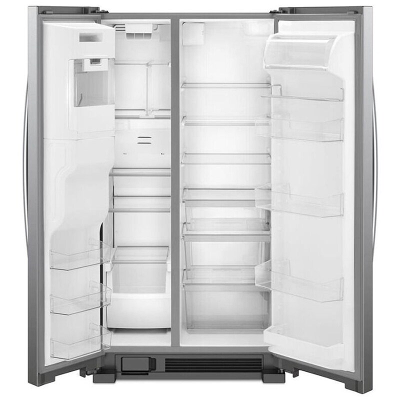Whirlpool 36 in. 24.5 cu. ft. Side by Side Refrigerator with Ice & Water Dispenser - Fingerprint Resistant Stainless Steel, Fingerprint Resistant Stainless, hires