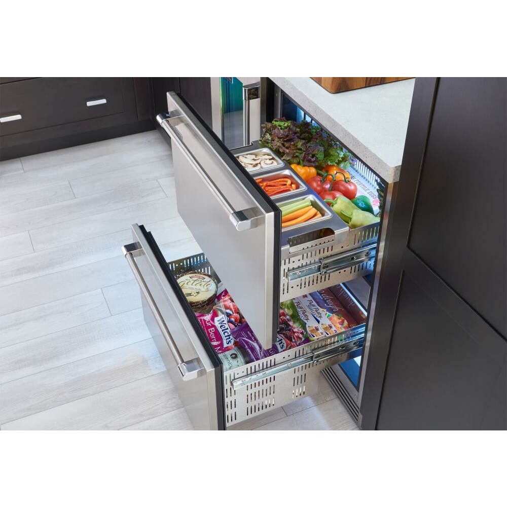 Perlick Signature Series 24 in. 5.2 cu. ft. Double Refrigerator Drawers - Custom Panel Ready, , hires