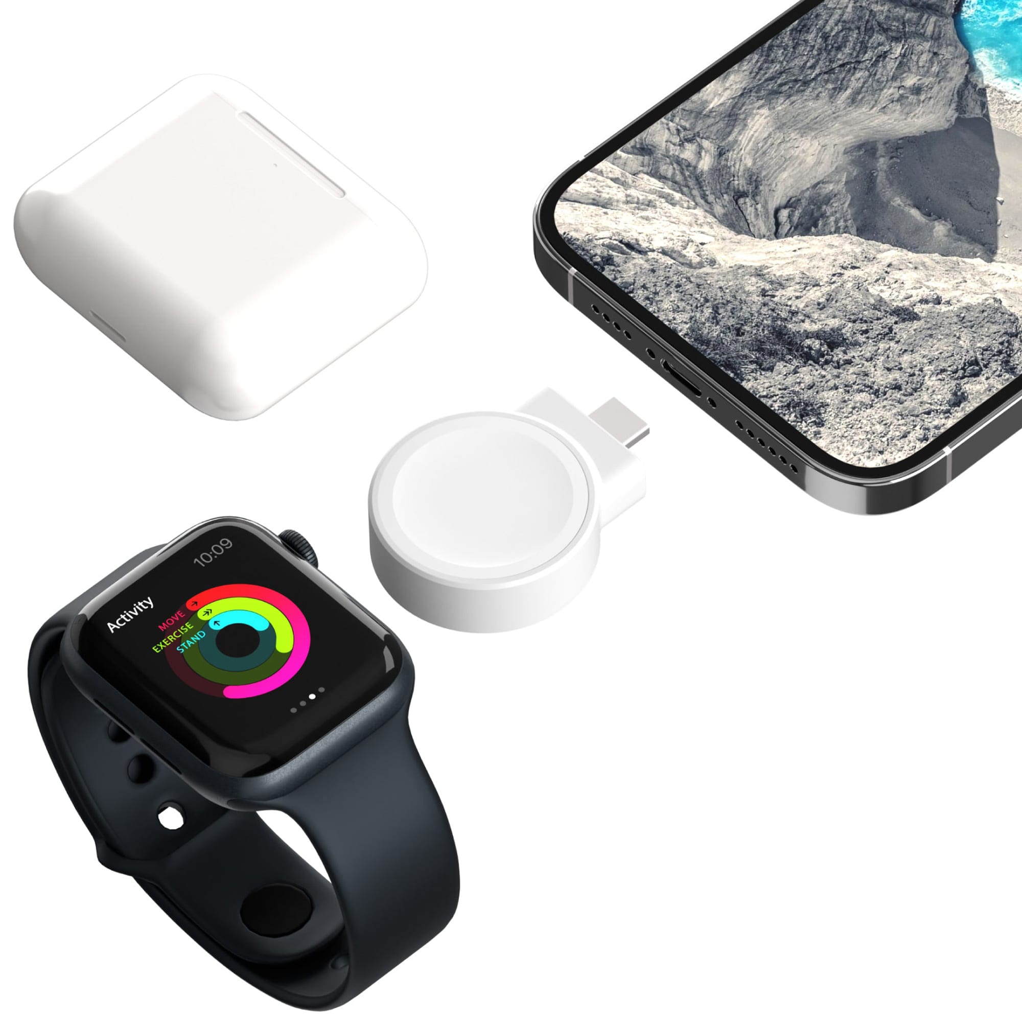 PhoneSuit Novo Mini Watch Charger for Apple Watch & AirPods - White, , hires