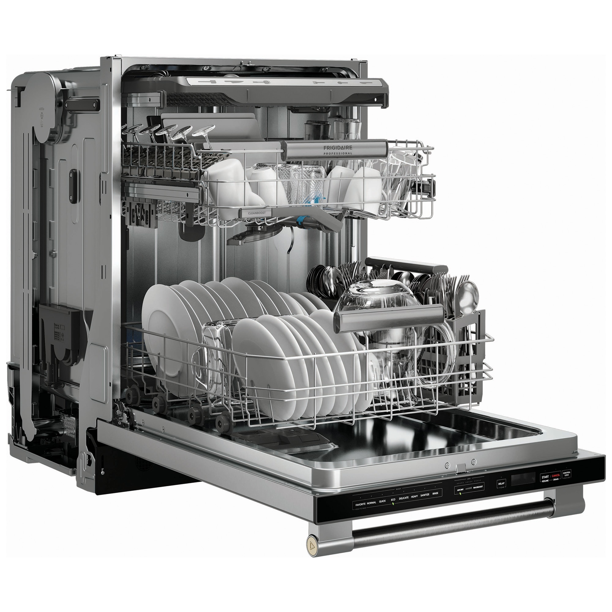 Frigidaire Professional 24 in. Top Control Dishwasher with 47 dBa Sound Level, 3rd-Rack & CleanBoost - Stainless Steel, , hires