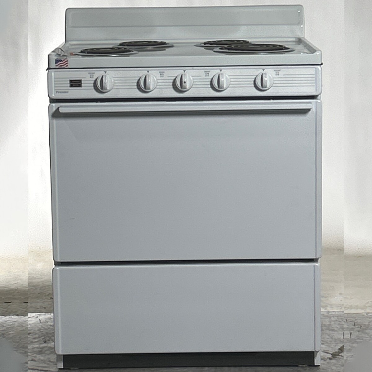 Premier 30 in. 3.9 cu. ft. Electric Range with Coil Burners - White (Open Box Good Condition), , hires